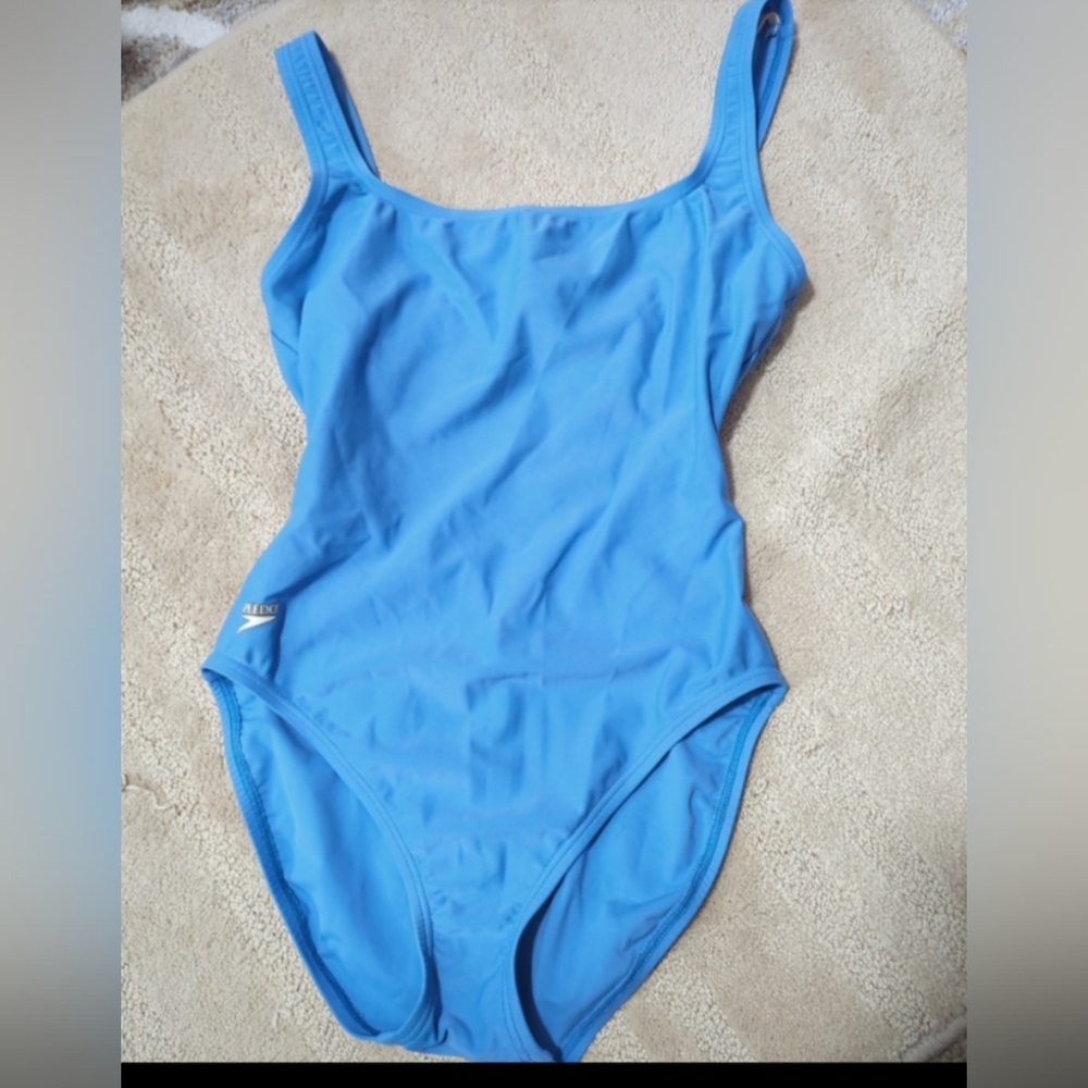 Speedo Size Small-32 One Piece Sky Blue Swimsuit